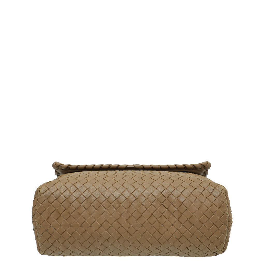 Bottega Veneta Brown Intrecciato Nappa Olimpia Medium Bag