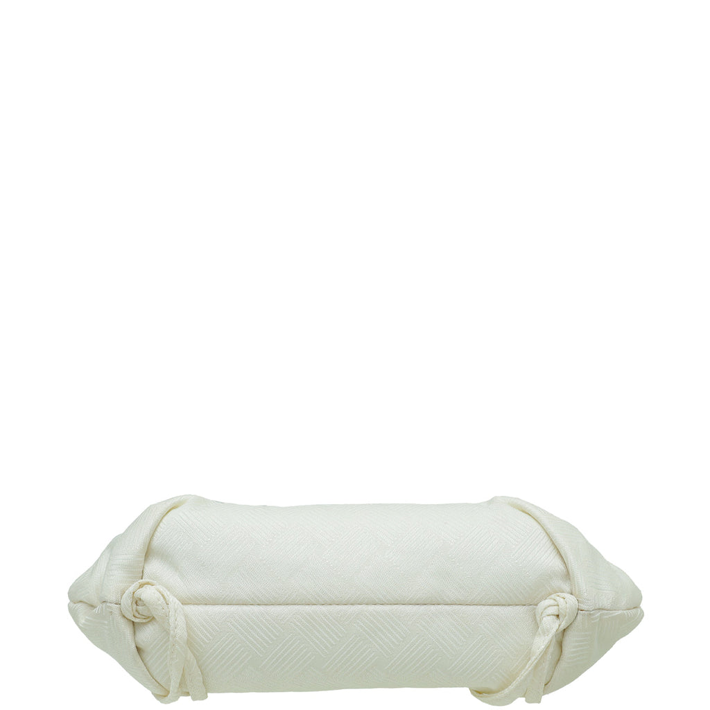 Bottega Veneta White Fabric The Point Triangle Bag