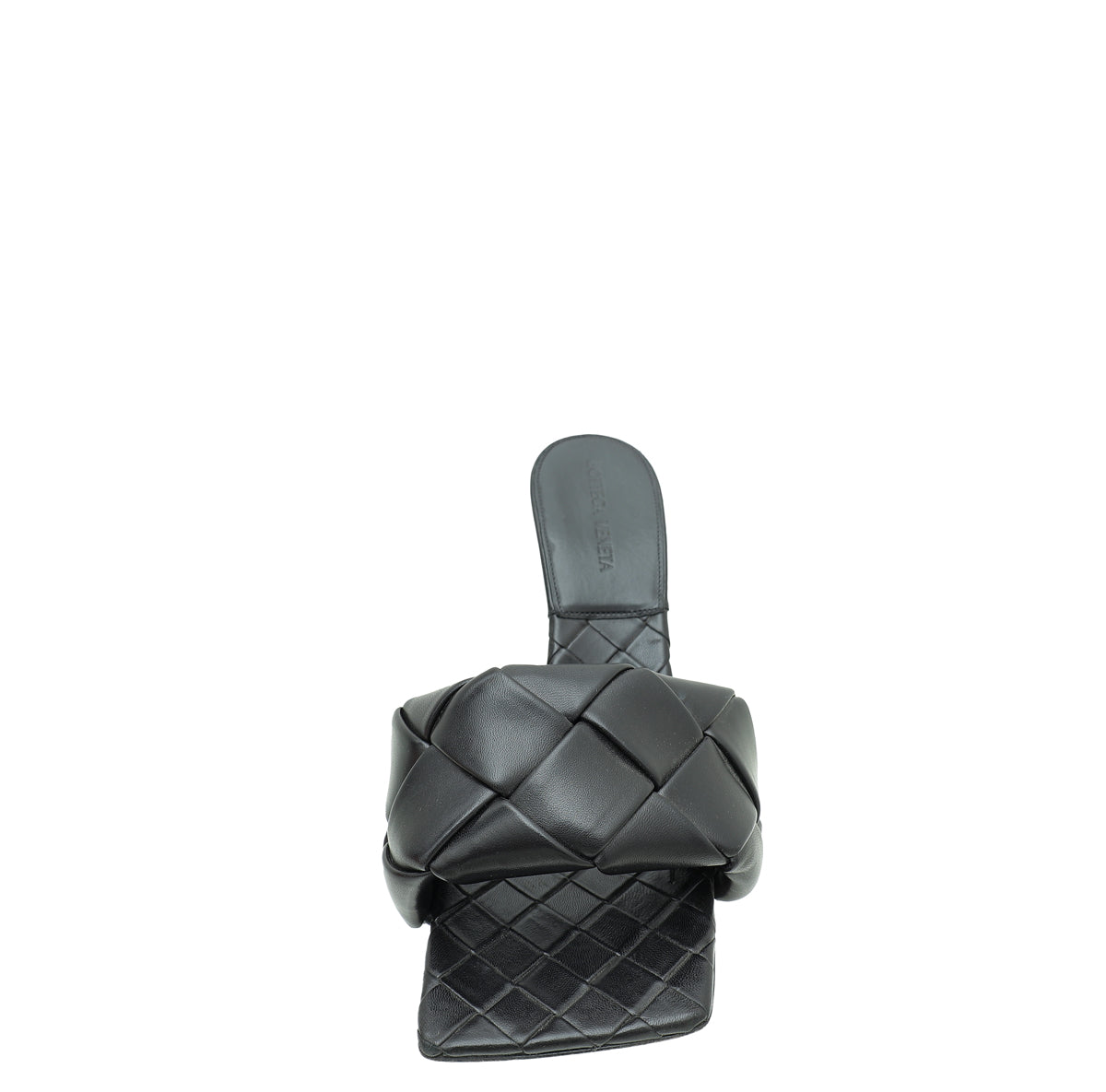 Bottega Veneta Black Intrecciato Nappa Lido Mules 38