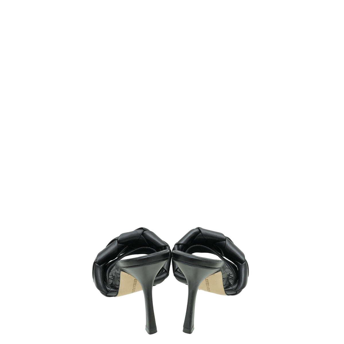 Bottega Veneta Black Intrecciato Nappa Lido Mules 38