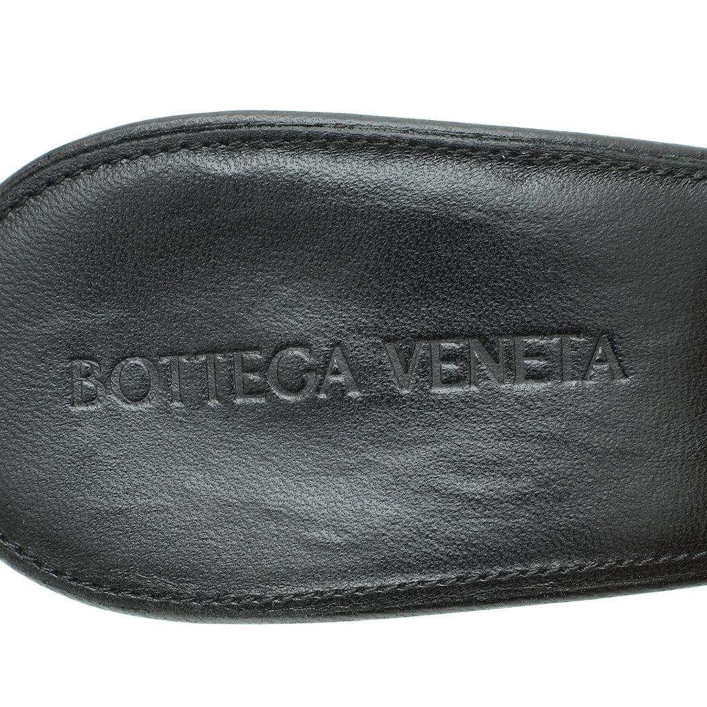 Bottega Veneta Black Intrecciato Nappa Lido Mules 38