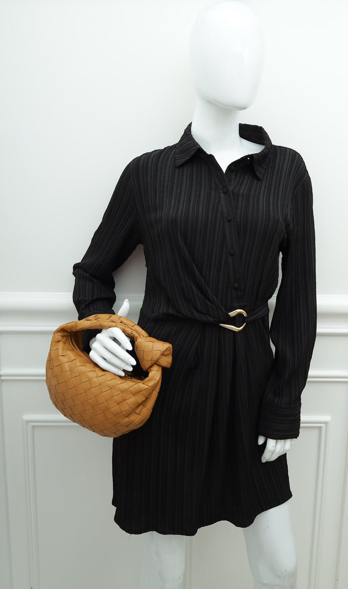 Bottega Veneta Caramel Intrecciato Nappa Mini Jodie Bag