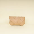 Bottega Veneta Nude Intrecciato Nappa Zip Pouch