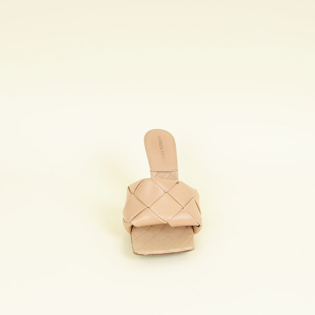 Bottega Veneta Beige Intrecciato Nappa Lido Mule 38