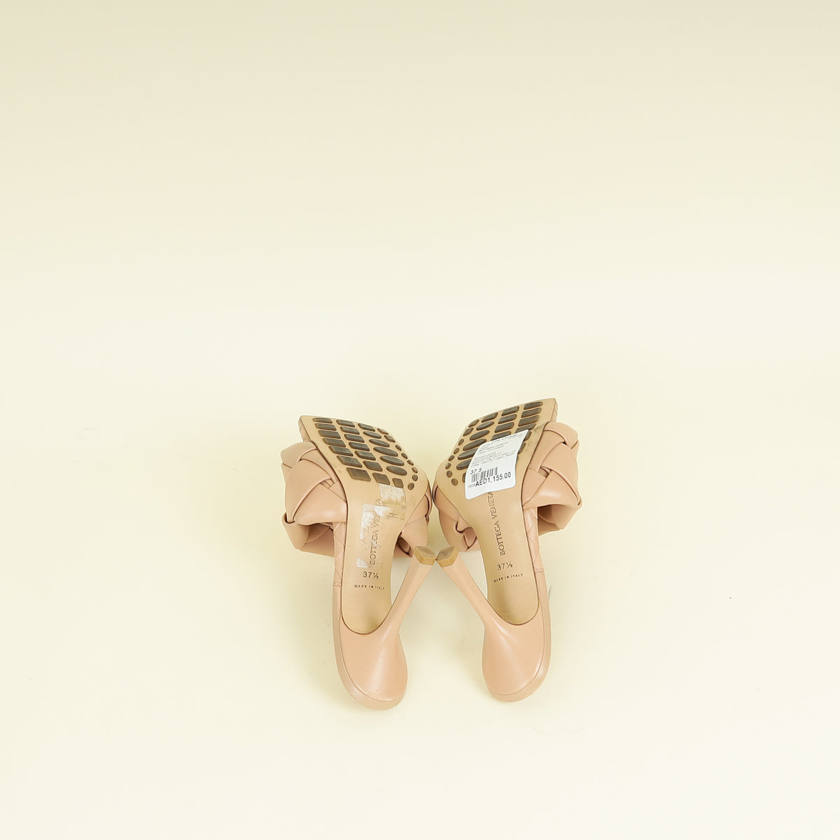 Bottega Veneta Beige Intrecciato Nappa Lido Mule 38