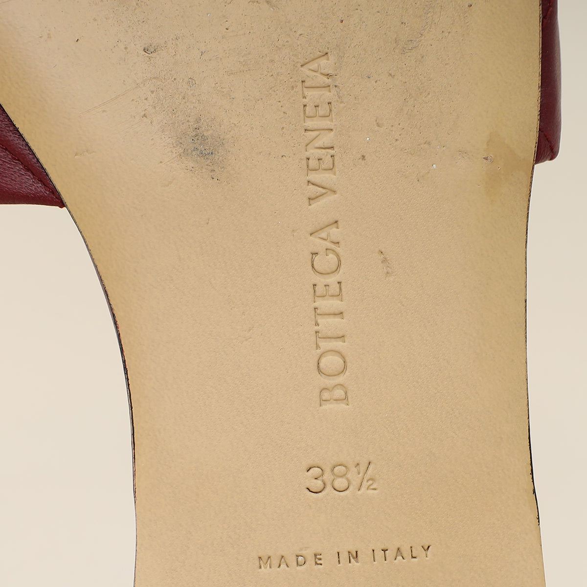 Bottega Veneta Burgundy Padded Slide Sandals 38.5