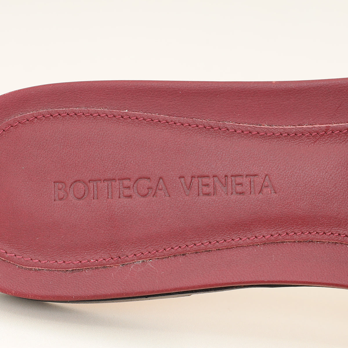 Bottega Veneta Burgundy Padded Slide Sandals 38.5