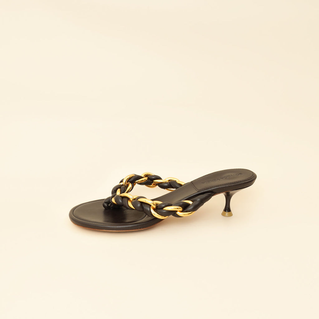 Bottega Veneta Chocolate Dot 55 Sandals 38.5