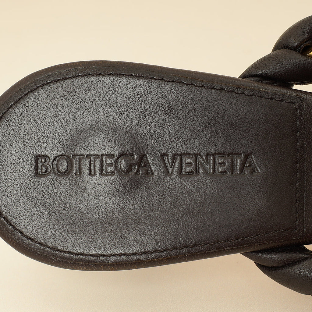 Bottega Veneta Chocolate Dot 55 Sandals 38.5