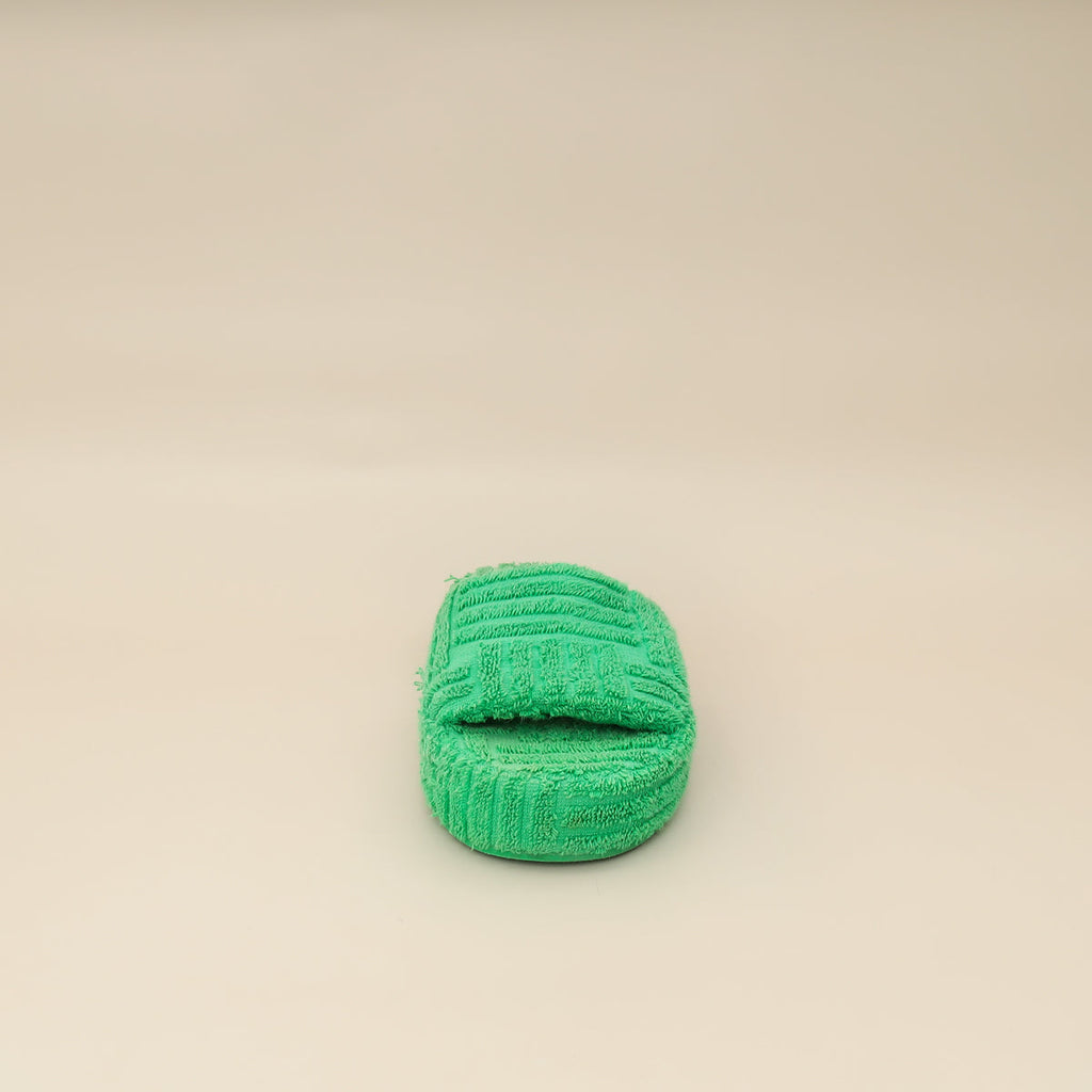 Bottega Veneta Grass Resort Sponge Slides 38