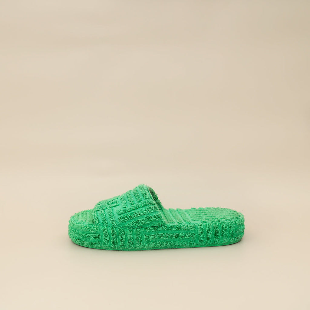 Bottega Veneta Grass Resort Sponge Slides 38