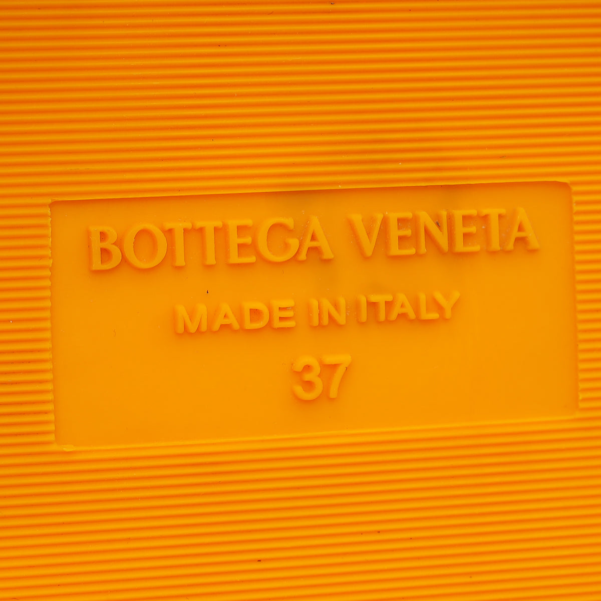Bottega Veneta Orange Resort Sponge Slides 37