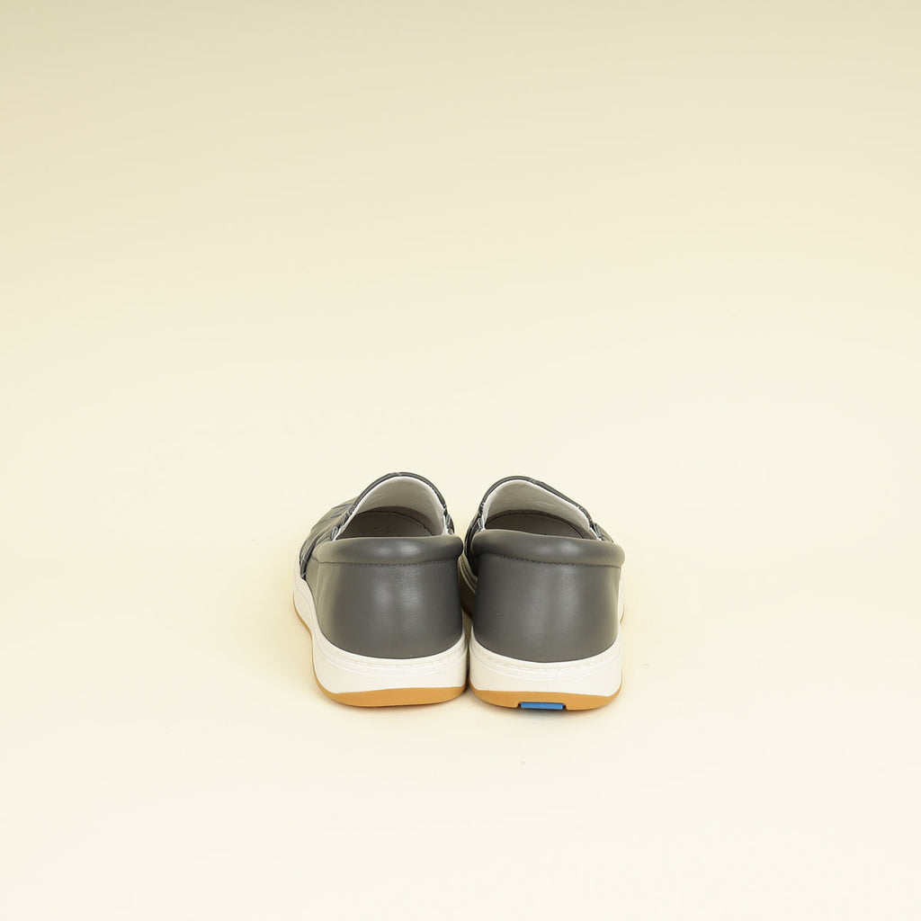 Bottega Veneta Grey Intrecciato Dodger Slip On Sneakers 41.5