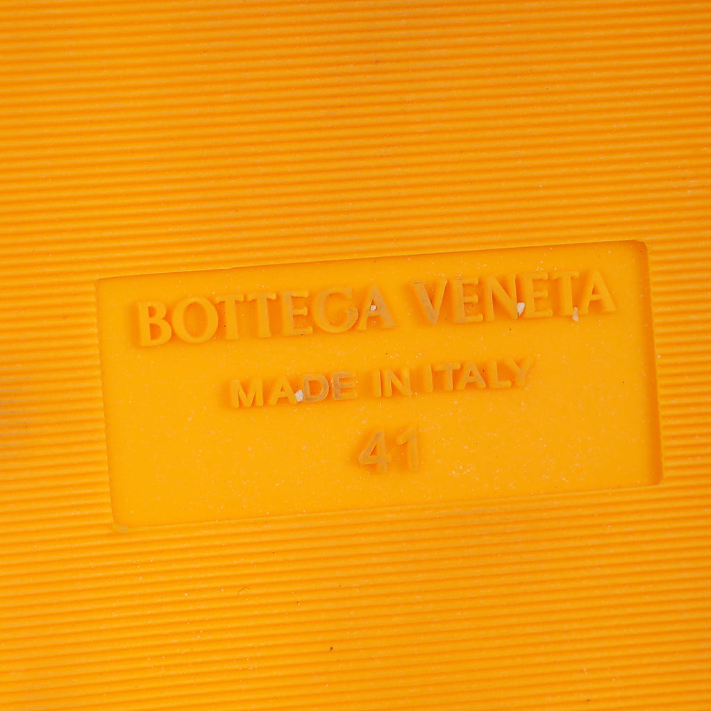 Bottega Veneta Yellow Orange Sponge Slide Sandals 41