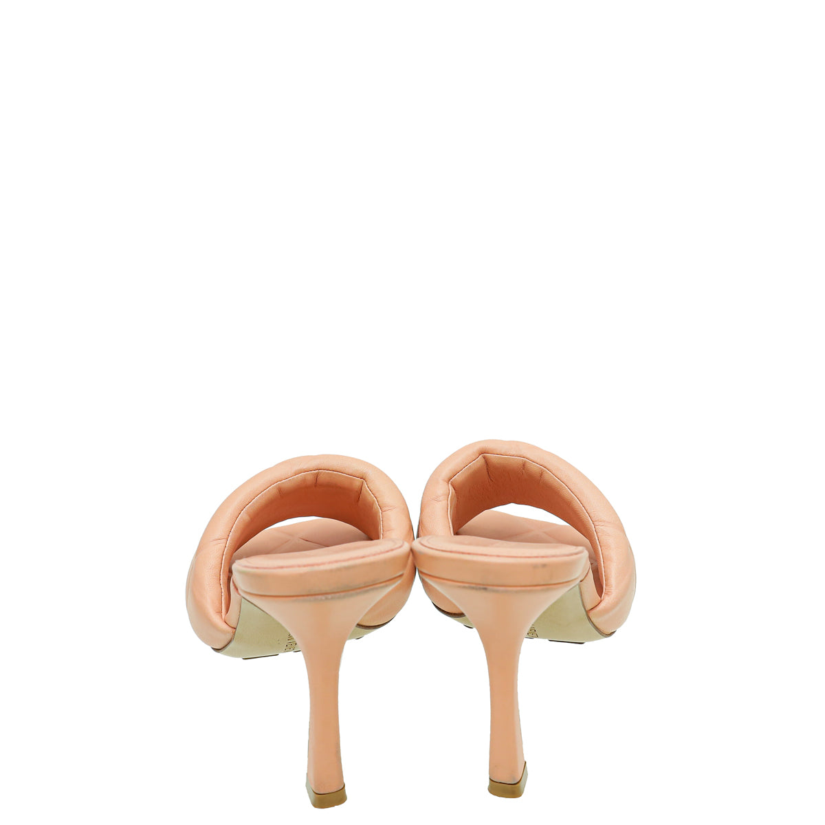 Bottega Veneta Peach Embossed Lido Mules 36