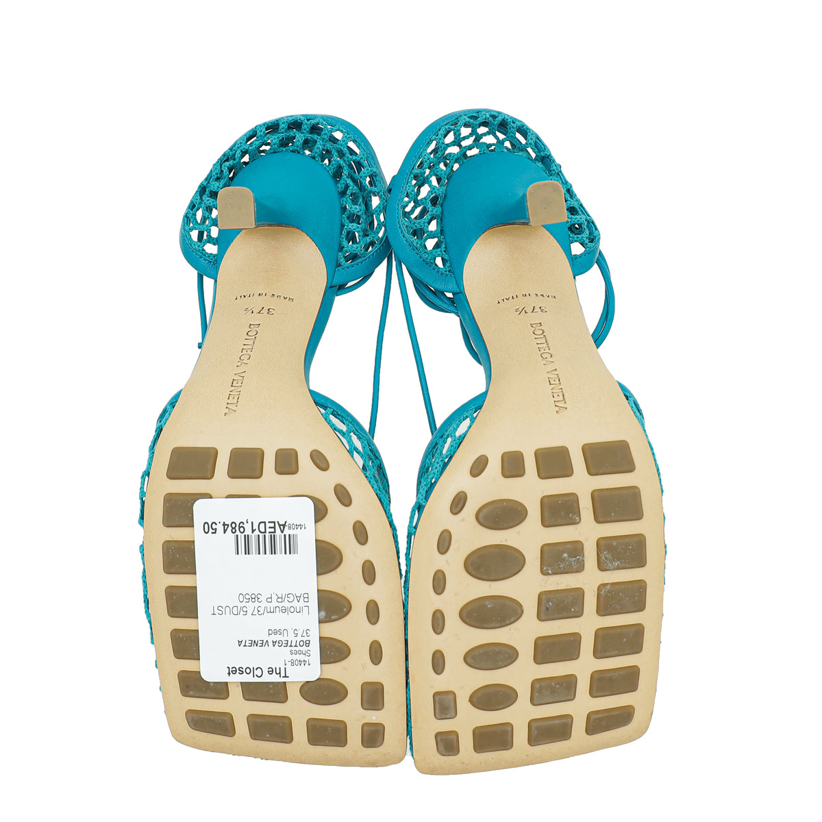 Bottega Veneta Linoleum Stretch Lace Up Sandal 37.5