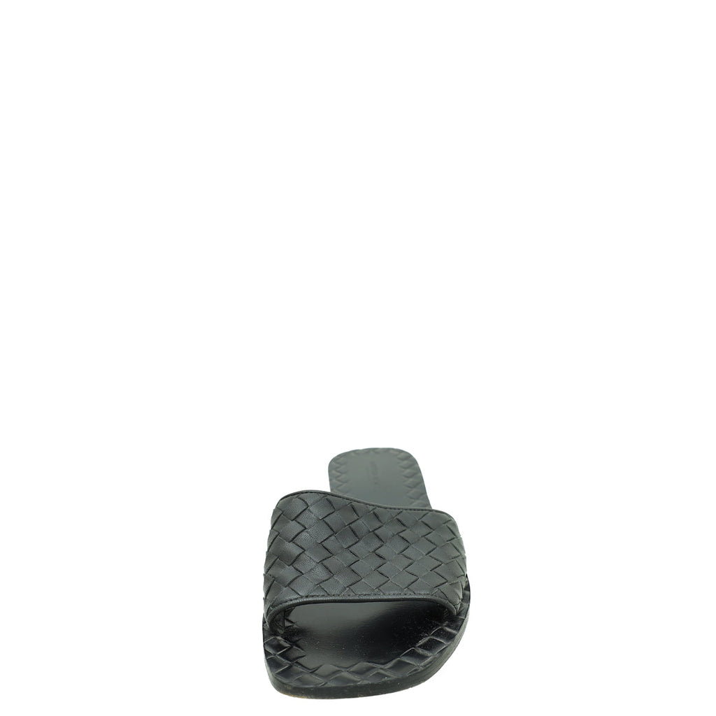 Bottega Veneta Black Intrecciato Nappa Ravello Sandal 37