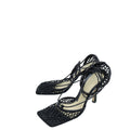 Bottega Veneta Black Stretch Lace-Up Sandal 38