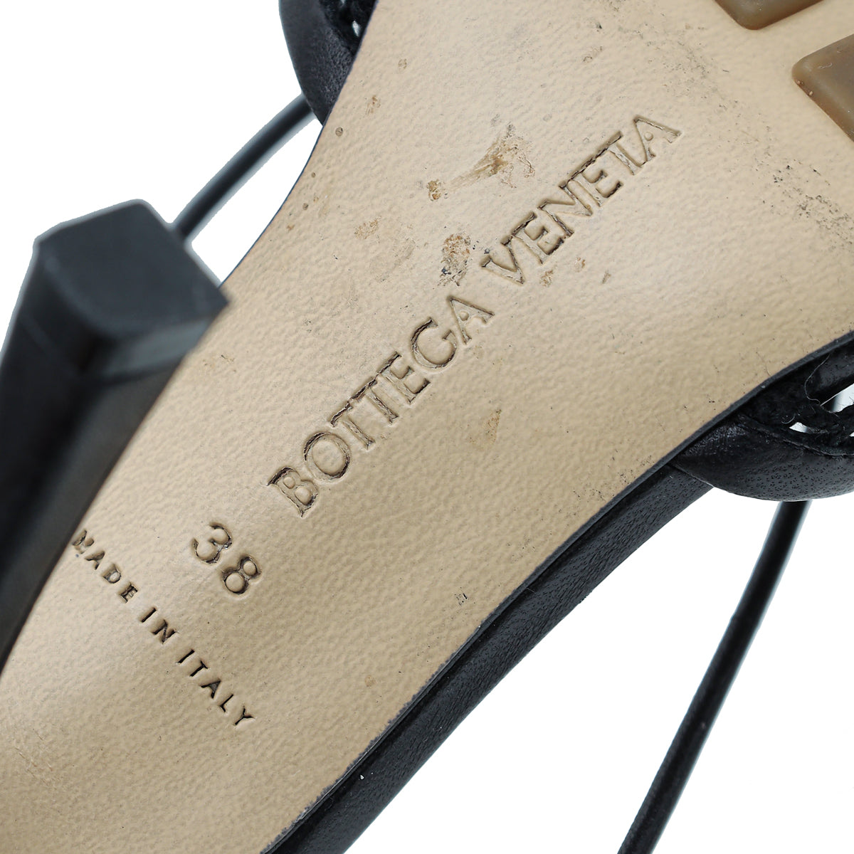 Bottega Veneta Black Stretch Lace-Up Sandal 38