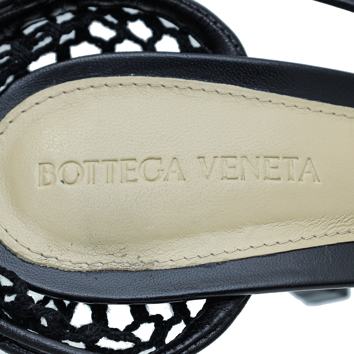 Bottega Veneta Black Stretch Lace-Up Sandal 38