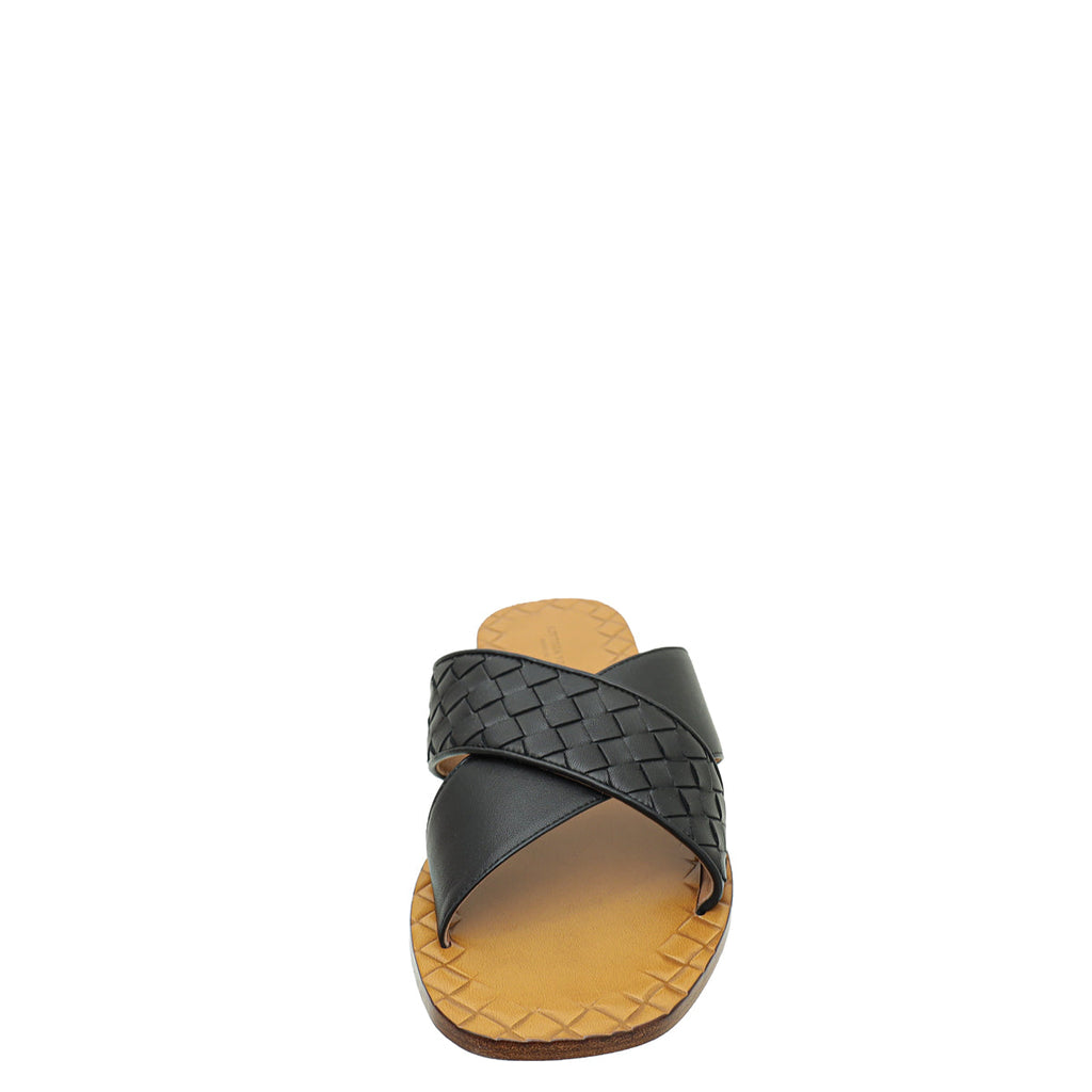 Bottega Veneta Bicolor Intrecciato Criss Cross Ravello Sandals 38