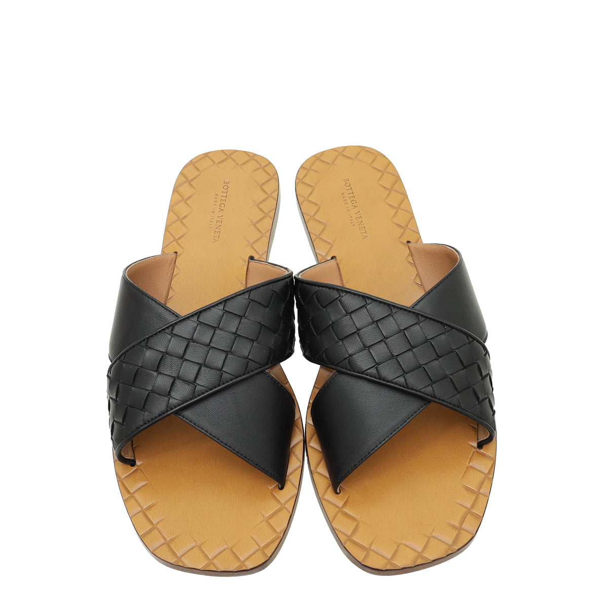 Bottega Veneta Bicolor Intrecciato Criss Cross Ravello Sandals 38