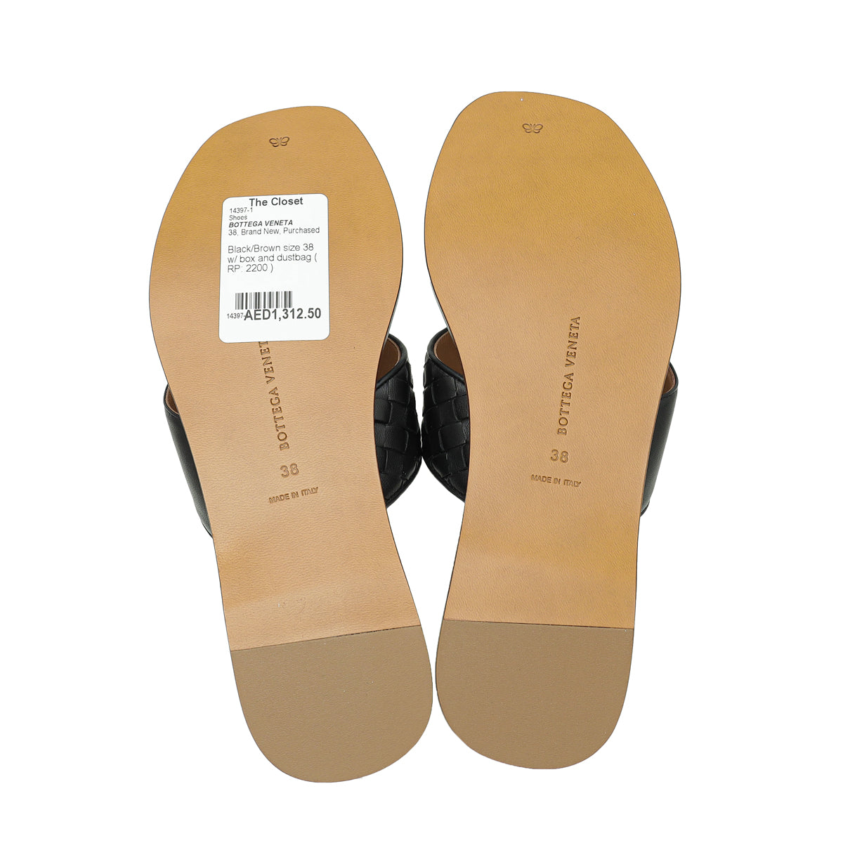 Bottega Veneta Bicolor Intrecciato Criss Cross Ravello Sandals 38