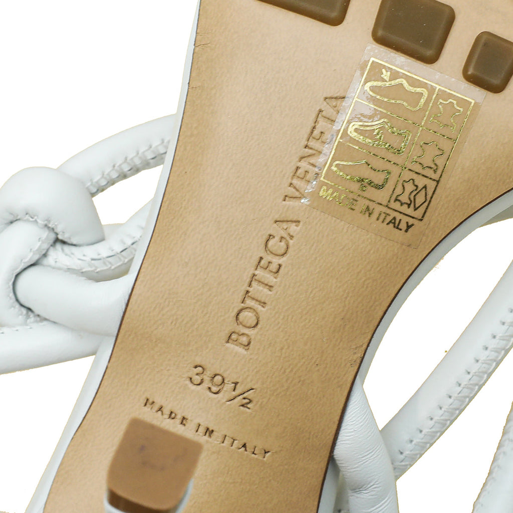 Bottega Veneta Optic White Knot Sandals 39.5