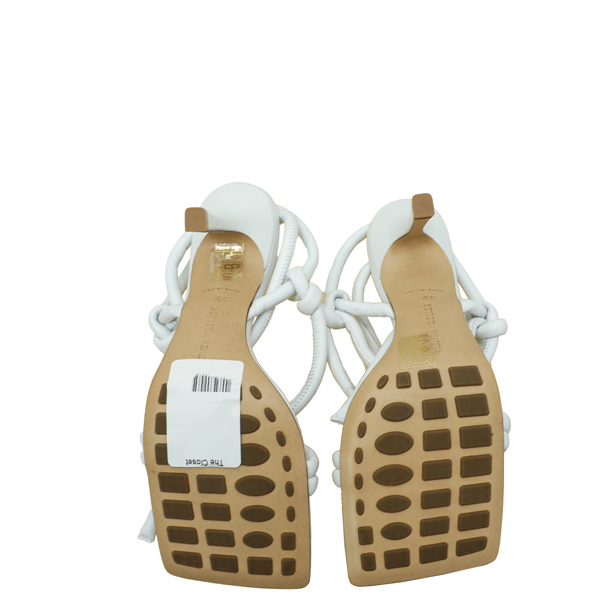 Bottega Veneta Optic White Knot Sandals 39