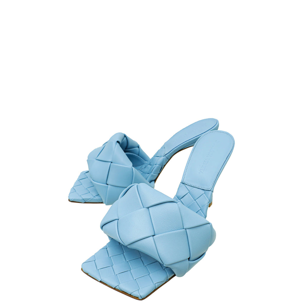 Bottega Veneta Sky Blue Intrecciato Nappa Lido Mule 39