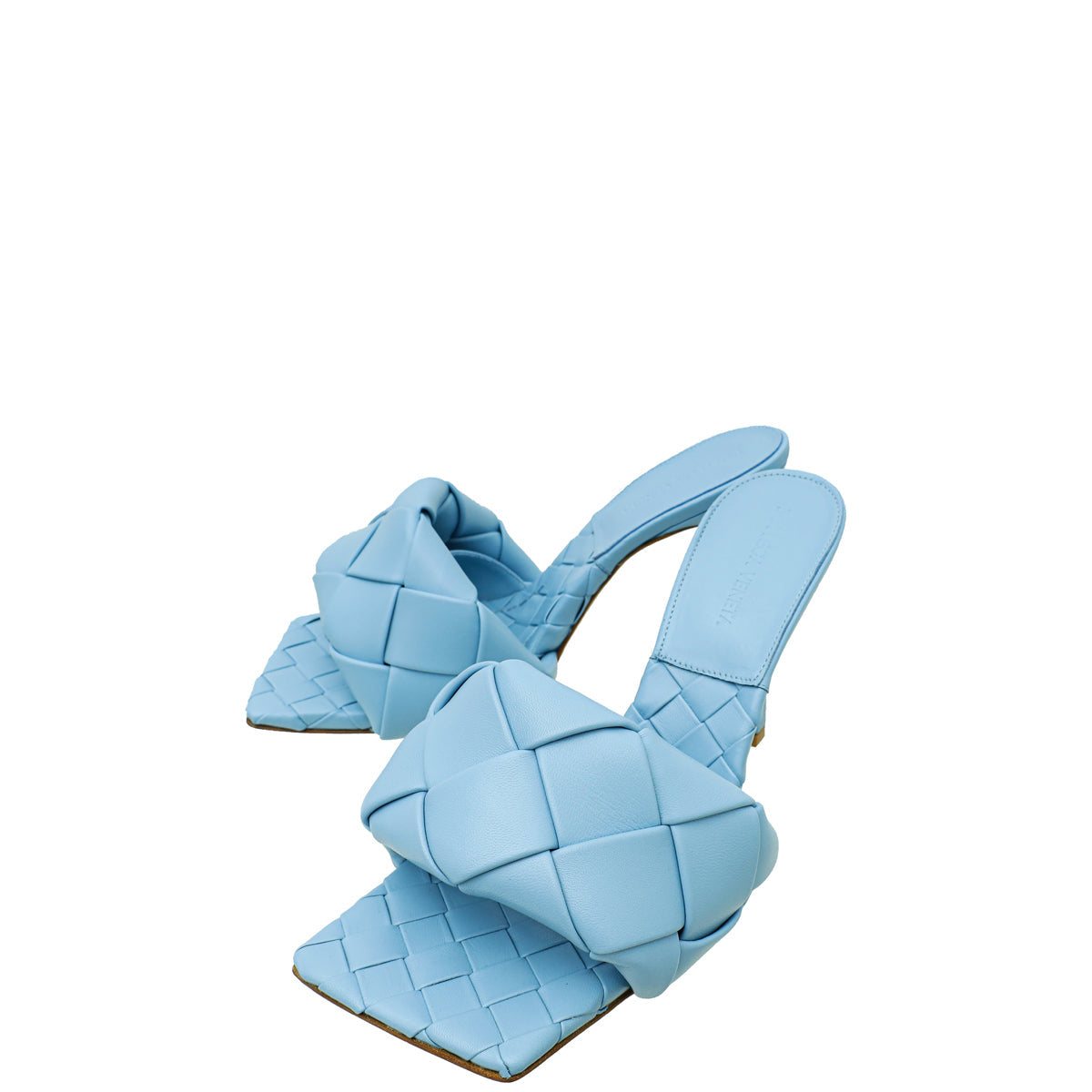 Bottega Veneta Sky Blue Intrecciato Nappa Lido Mule 39