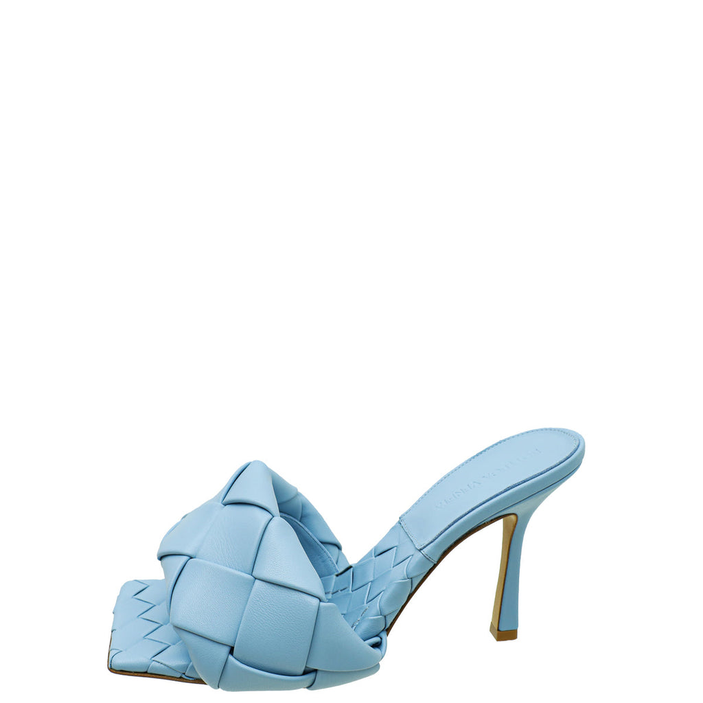 Bottega Veneta Sky Blue Intrecciato Nappa Lido Mule 39