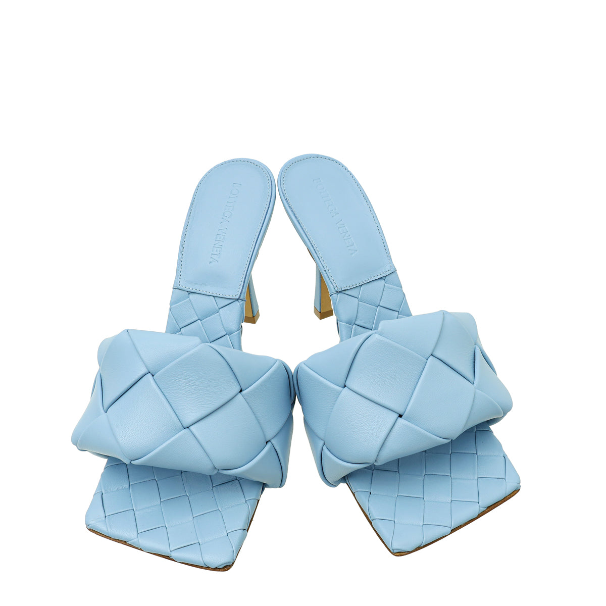 Bottega Veneta Sky Blue Intrecciato Nappa Lido Mule 39
