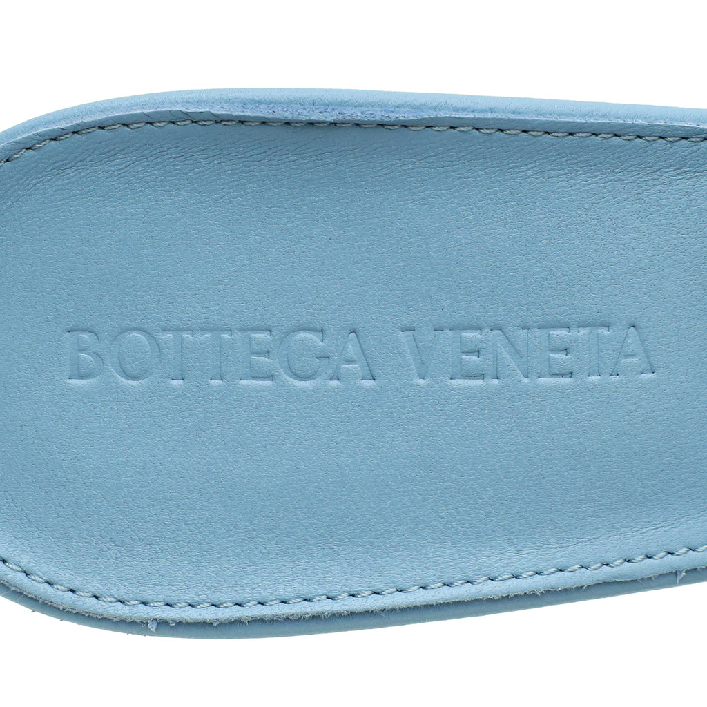 Bottega Veneta Sky Blue Intrecciato Nappa Lido Mule 39