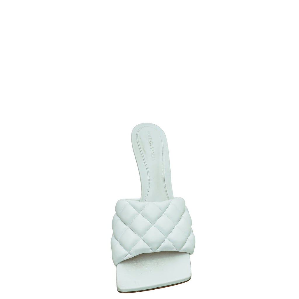 Bottega Veneta White Nappa Padded Mules 41