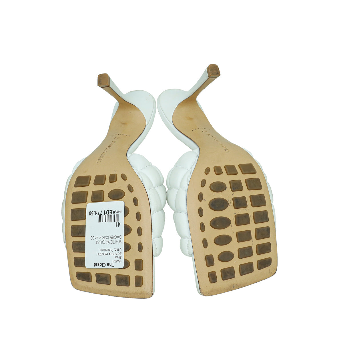 Bottega Veneta White Nappa Padded Mules 41