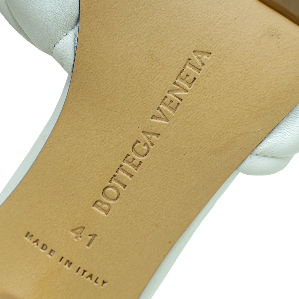 Bottega Veneta White Nappa Padded Mules 41