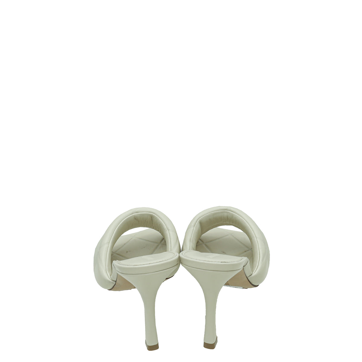 Bottega Veneta Off White Embossed Lido Mules 40