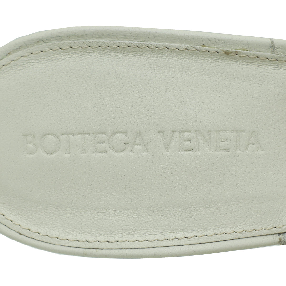 Bottega Veneta Off White Embossed Lido Mules 40