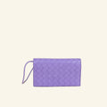 Bottega Veneta Purple Intrecciato Wallet on Strap
