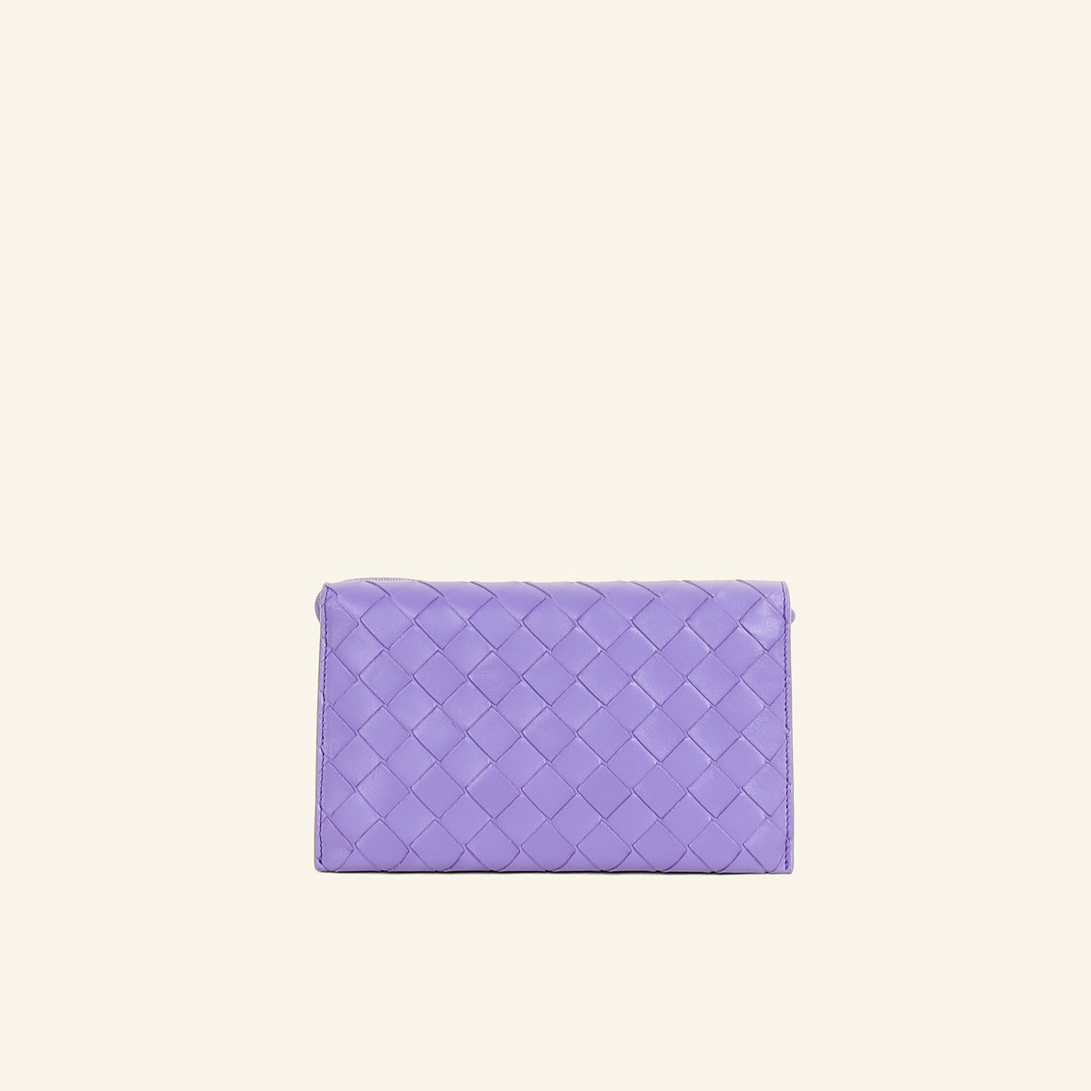Bottega Veneta Purple Intrecciato Wallet on Strap