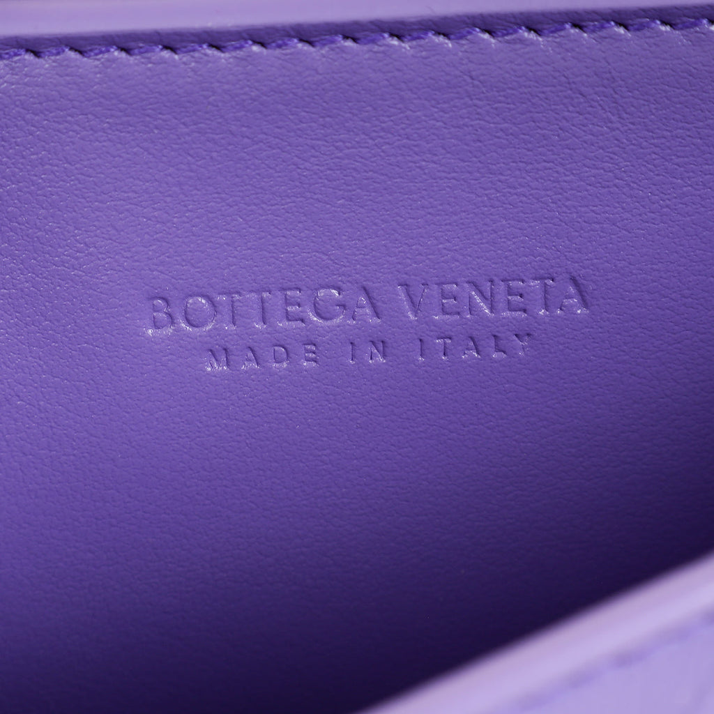 Bottega Veneta Purple Intrecciato Wallet on Strap