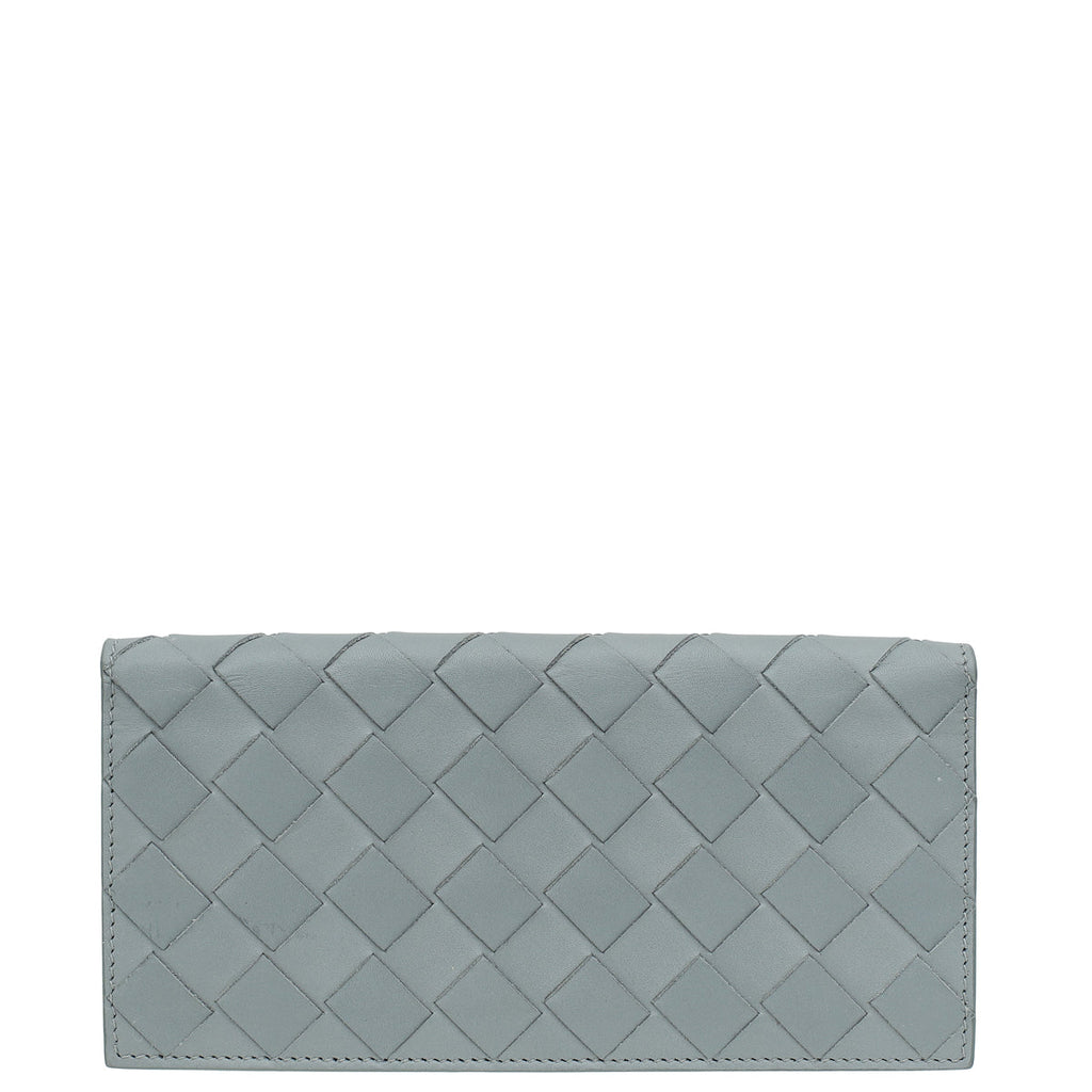 Bottega Veneta Grey Intrecciato Long Wallet