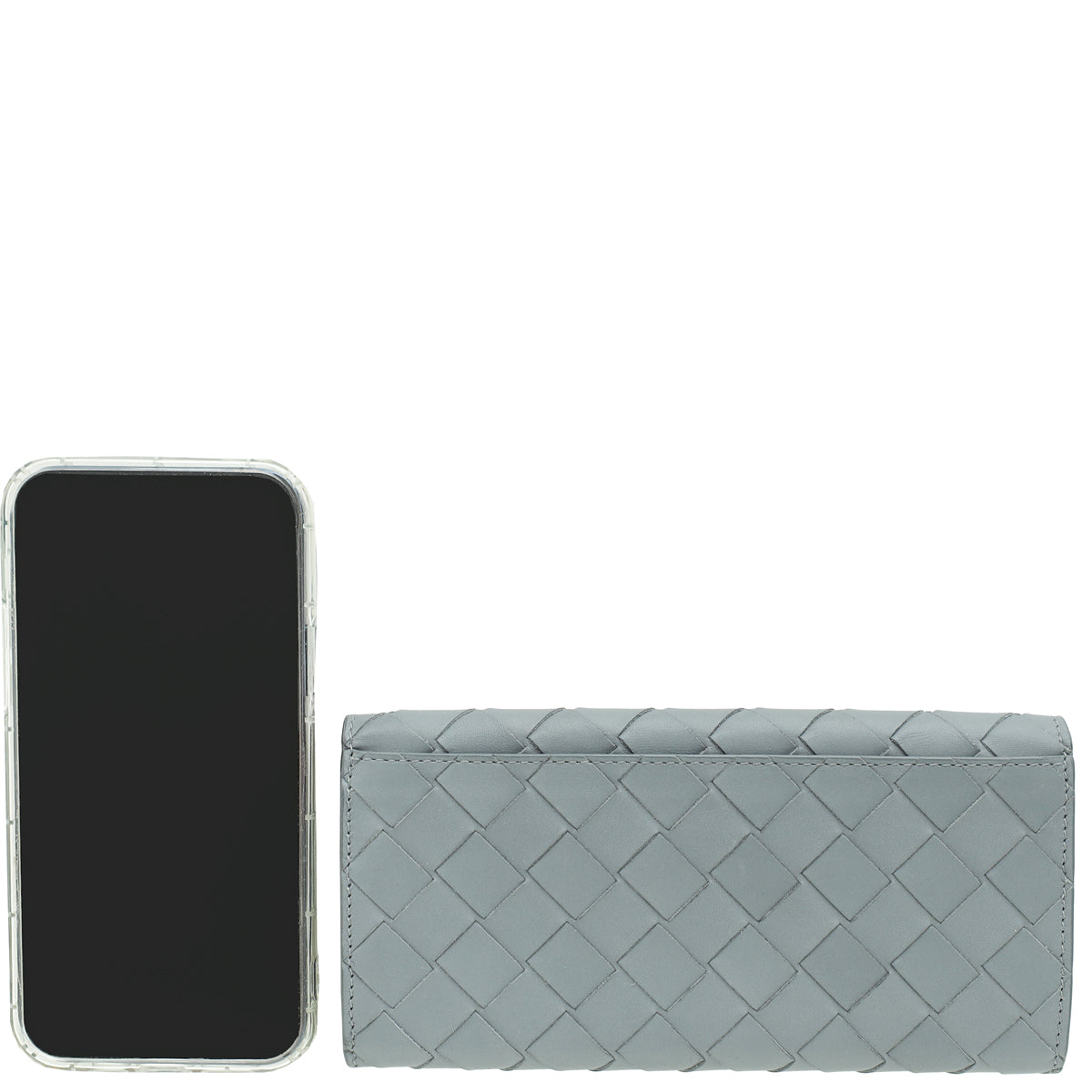 Bottega Veneta Grey Intrecciato Long Wallet