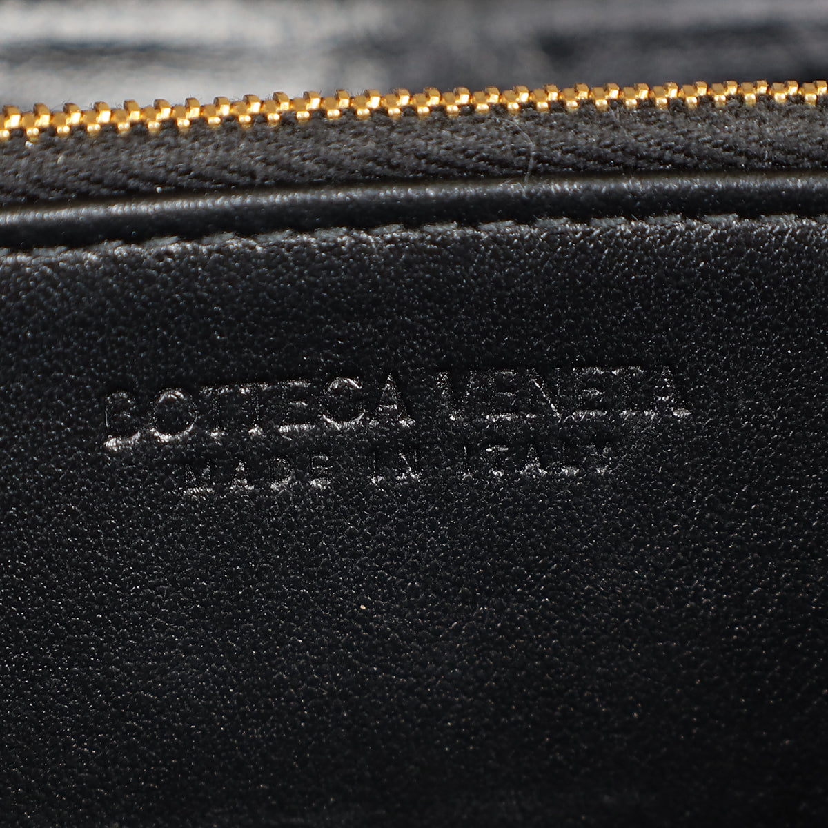 Bottega Veneta Black Cassette Zip Around Wallet