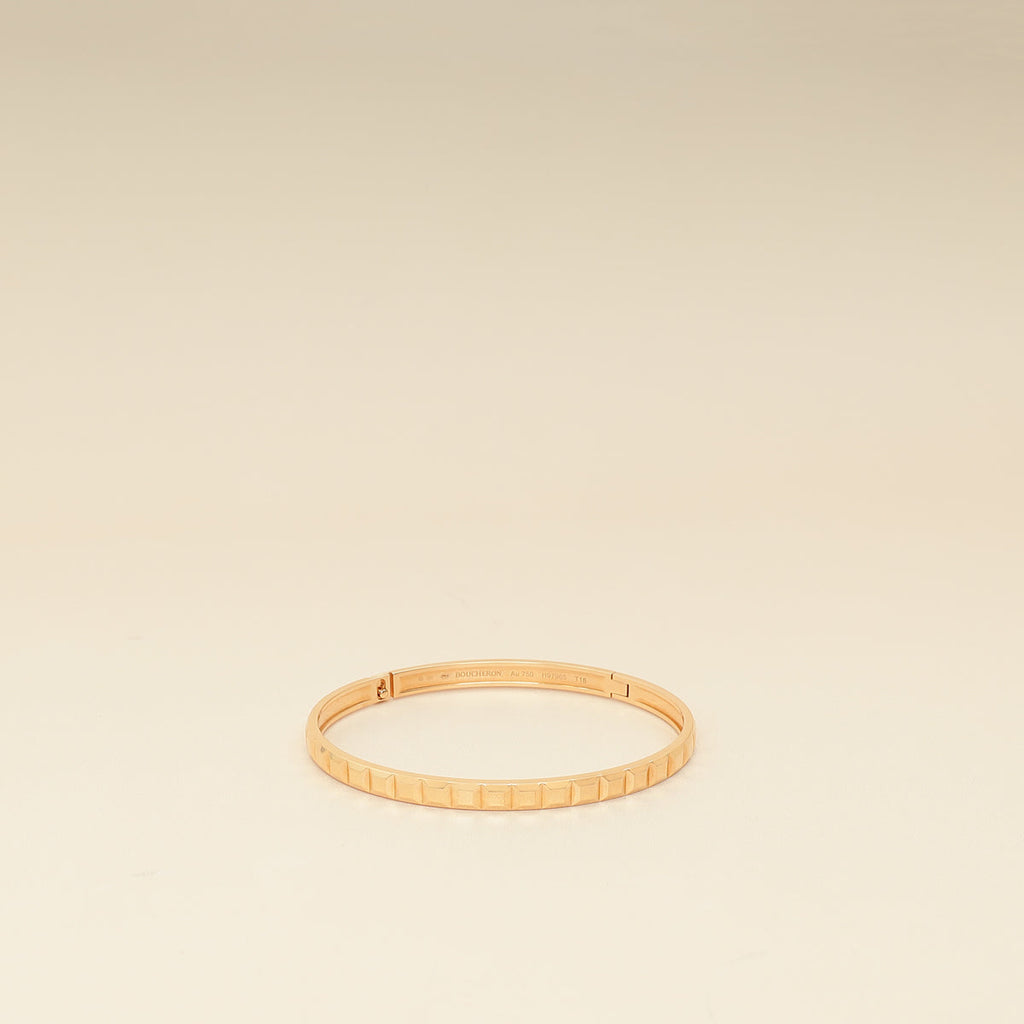 Boucheron 18K Rose Gold Quatre Clou de Paris Bangle