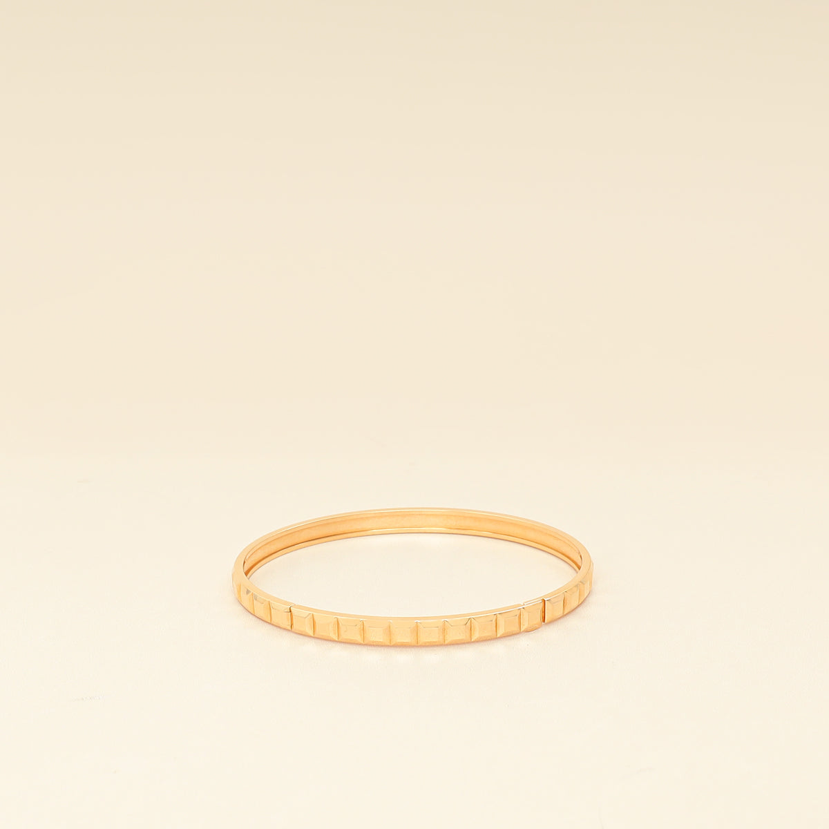 Boucheron 18K Rose Gold Quatre Clou de Paris Bangle