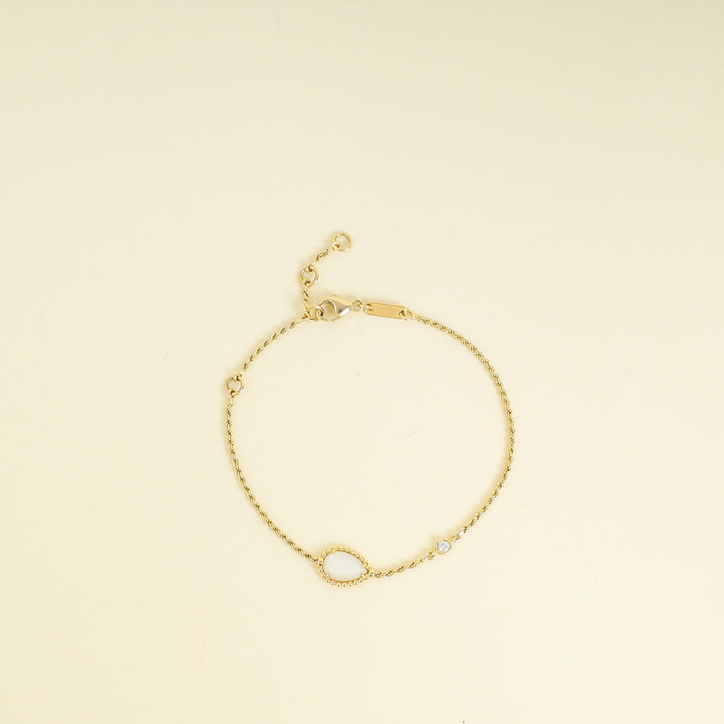 Boucheron 18K Yellow Gold Serpent Boheme XS Mother-Of-Pearl Bracelet