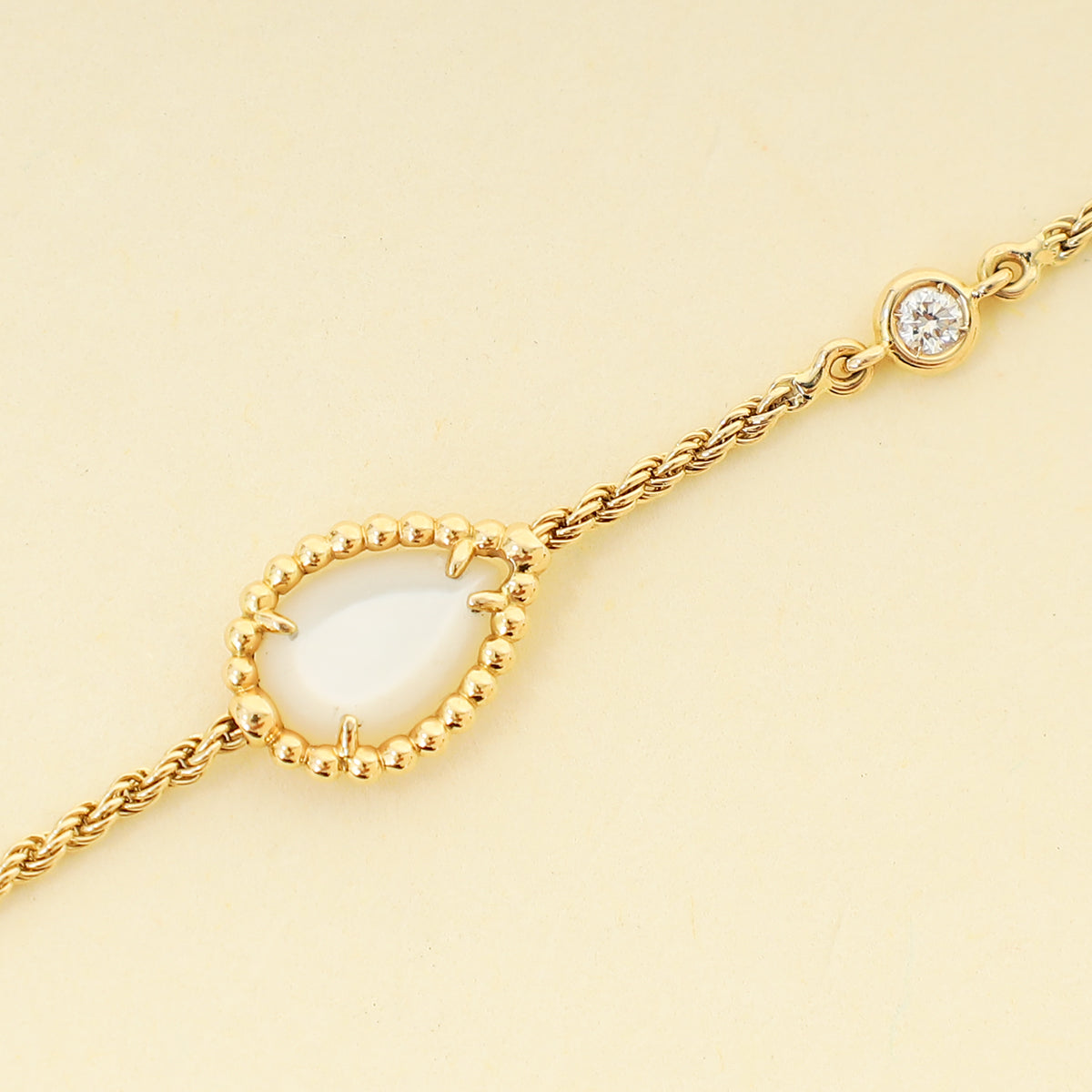 Boucheron 18K Yellow Gold Serpent Boheme XS Mother-Of-Pearl Bracelet