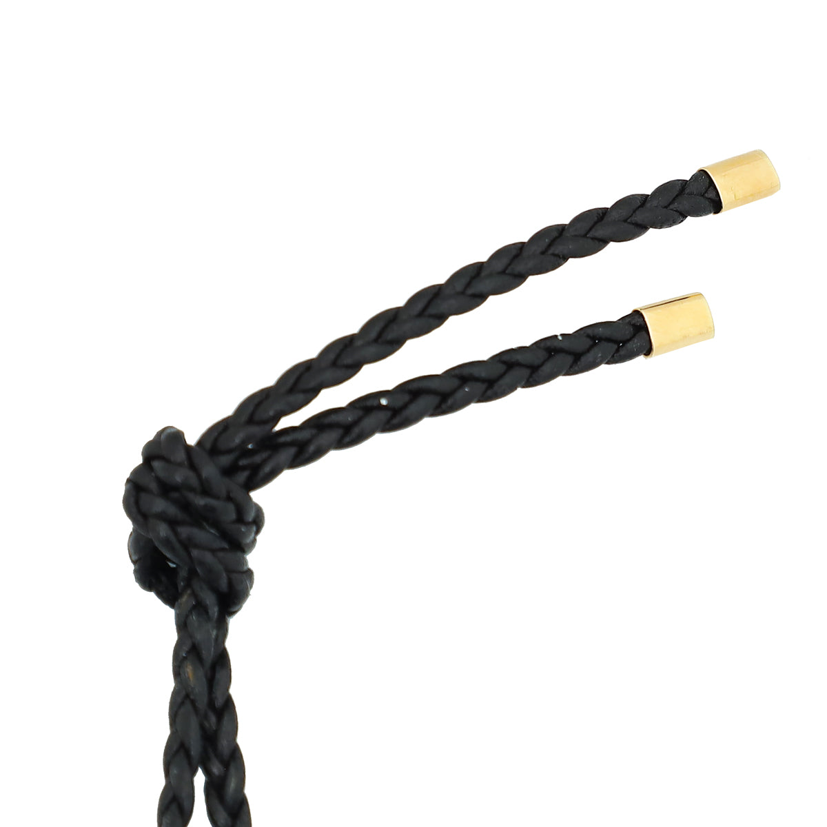 Boucheron 18K Yellow Gold Serpent Snake Pendant Cord Necklace